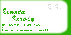 renata karoly business card