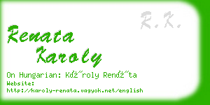 renata karoly business card